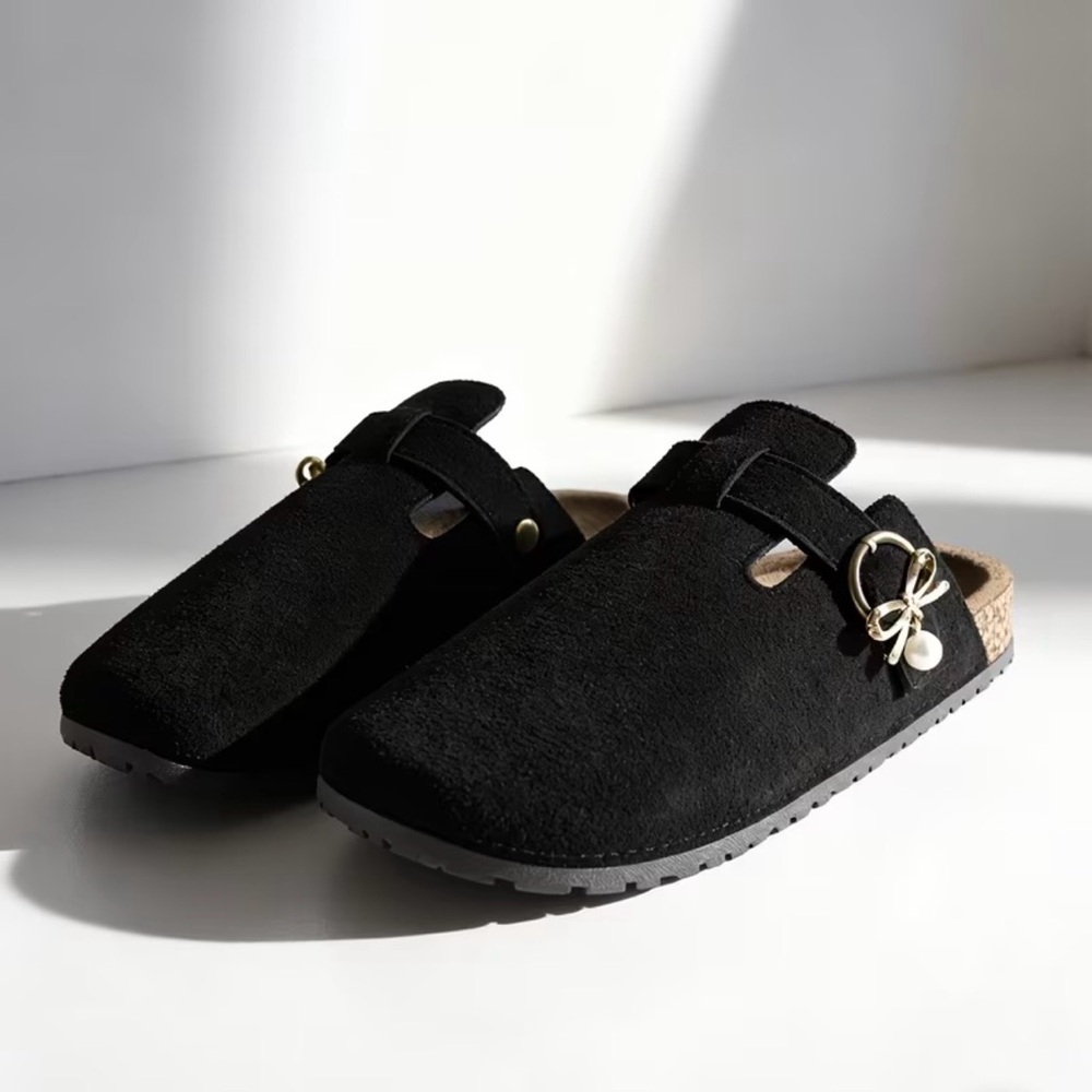 Elegant Black Women's Clog Slip On Shoes